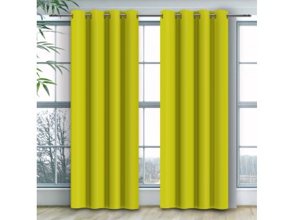 egyszínű függöny - lime zöld
