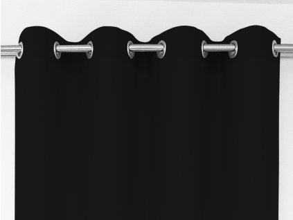 Fekete-fehér függöny karikás fekete ZKMA-001