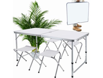 Kemping összecsukható készlet - fehér