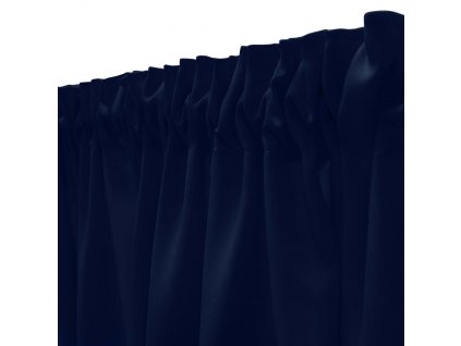 Rövid egyszínű függöny - sötétkék