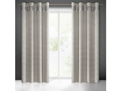 Luxus Bársonyfüggöny ráncolószalaggal, szürke színben