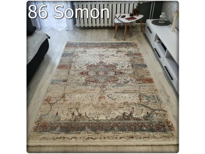 Modern szőnyeg LUXESS mintás 86 bordó
