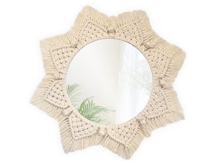 Falra szerelhető szövött tükör BOHO 50 cm