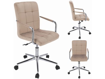 Forgó bársony szék QUATRO bézs 5