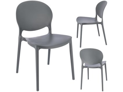 Műanyag szék JUSTIN szürke