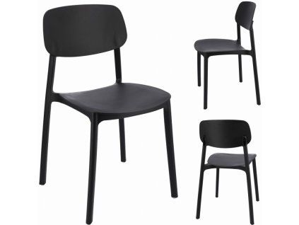 299742 plastova stolicka lara cierna