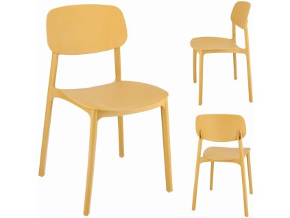 Műanyag szék LARA mustár