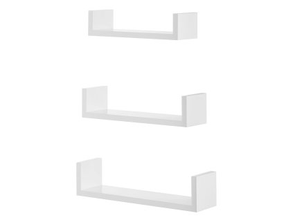 3 db fehér fali polc készlet - LWS40WT