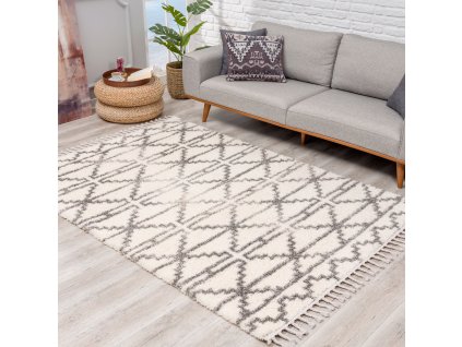 Shaggy szőnyeg hosszú szálú PULPY 530 krémmel