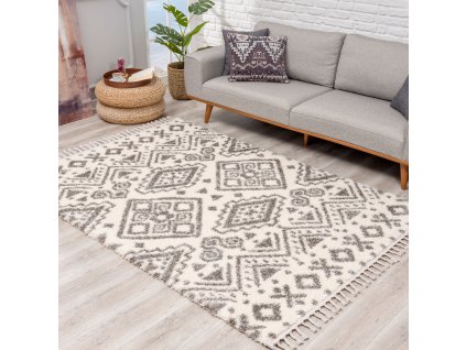 Shaggy szőnyeg hosszú szálú PULPY 541 krémmel