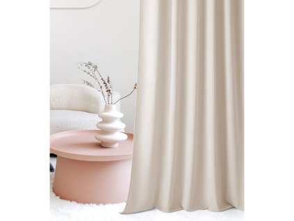Árnyékoló függöny LAUREL ráncolószalaggal - krém