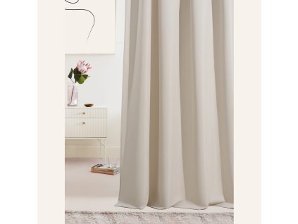 LAUREL árnyékoló függöny ráncolószalaggal - világos bézs