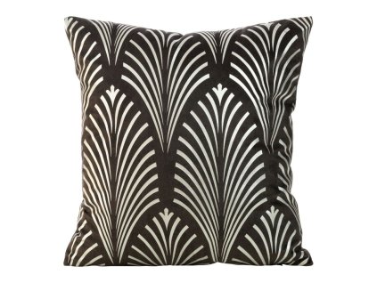 Bársony díszpárnahuzat BLINK27 45x45cm - fekete