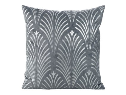 Bársony díszpárnahuzat BLINK27 45x45cm - acél