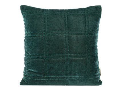 Bársony dekoratív párnahuzat KRISTIN2 sötét menta színben