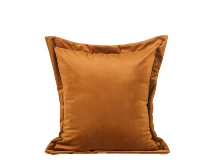 RIA Bársony párnahuzat szegéllyel - tégla