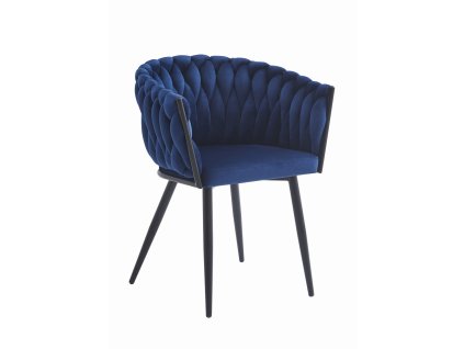 Bársony étkezőszék ORION - sötétkék