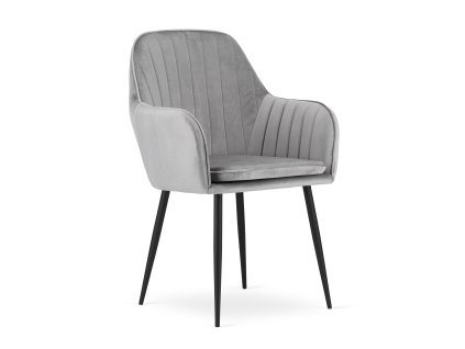 Bársony étkezőszék LUGO - ezüst