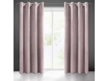 Bársonyfüggöny MELANIE 215x250cm púder rózsaszín