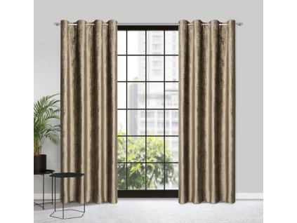 Bársonyfüggöny elegáns ZKPK-03 mintával, csokoládé színben