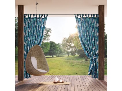 Kerti függöny GARDEN 9 mintával a hurkokon