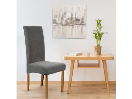 352511 potah na stolicku ocelovosivy mramor