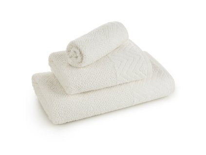 Törölköző LOREN bársony széllel - krém (Törölköző mérete 30x50 cm)