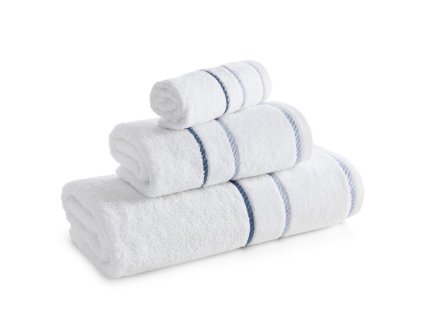 NEL pamut frottír törölköző bársony szegéllyel - fehér (Törölköző mérete 30x50 cm)