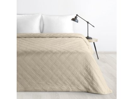 Bársony ágytakaró LUIZ8 bézs színben (Dobási méret (szélesség x hossz) 170x210 cm)