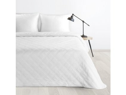 Bársony ágytakaró LUIZ8 fehér színben (Dobási méret (szélesség x hossz) 170x210 cm)