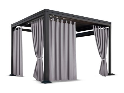 Kerti pavilon függöny rudakon ZMOS 05 sötétszürke