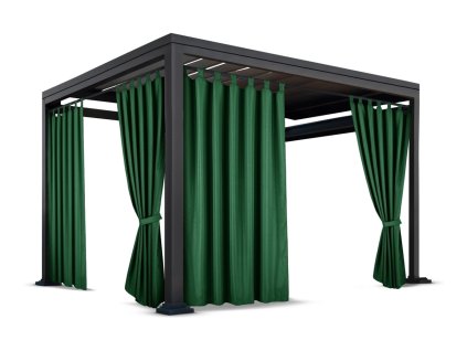 Kerti függöny pavilonhoz, oszlopokra szerelve ZMOS 08 sötétzöld