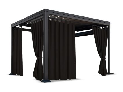 Kerti pavilon függöny rudakon ZMOS 08 fekete