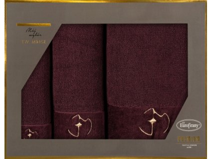 341747 darcekova sada 3 ks uterakov gaja eva minge v bordovej farbe