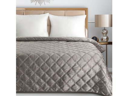 Bársony ágytakaró BLINK 6 bézs színben (Dobási méret (szélesség x hossz) 170x210 cm)