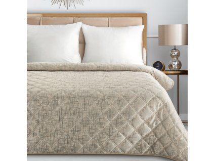 Bársonyos ágytakaró BLINK 6 krém színben (Dobási méret (szélesség x hossz) 170x210 cm)