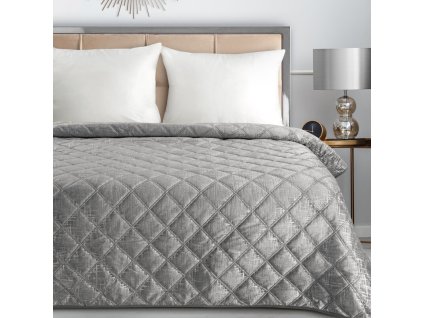 Bársony ágytakaró BLINK 6 ezüst színben (Dobási méret (szélesség x hossz) 170x210 cm)