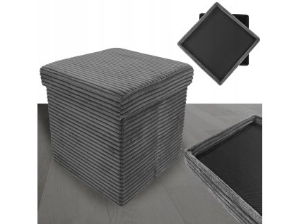 Plüss összecsukható szék Lampas sötétszürke