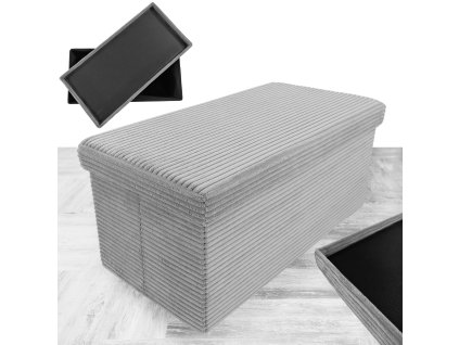 Plüss összecsukható szék Lampas Duo XL szürke