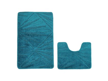 2 darabos sötét türkiz klasszikus fürdőszobaszőnyeg szett