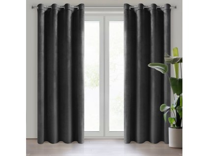 363752 zamatovy zaves melanie 140x260cm cierny