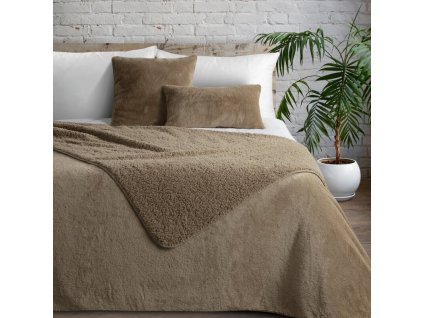 Szőrme ágytakaró NINA - bézs (Dobási méret (szélesség x hossz) 170x210 cm)