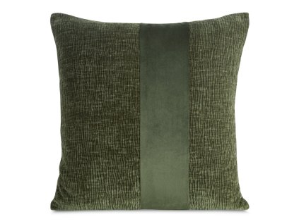 364808 zenilkova obliecka na vankus so zamatovym pruzkom carla olivovozelena