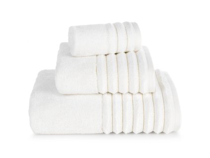 Luxus LUNARI törölköző, krémszínű arany cérnával díszítve (Törölköző mérete 50x90 cm)