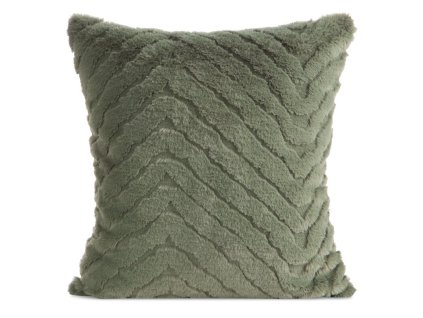 Szőrme párnahuzat KATE - olívazöld