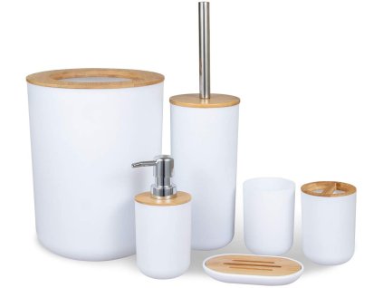 Fürdőszobai szett 6 darabos fehér