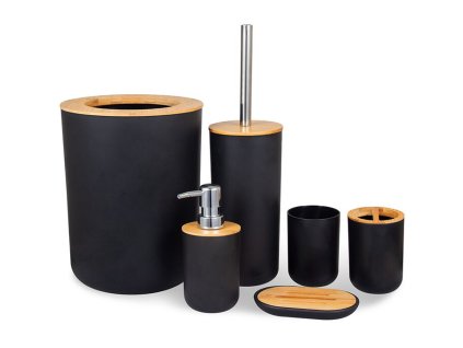 Fürdőszobai szett 6 darabos, fekete