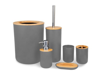 Fürdőszobai szett 6 darabos, szürke