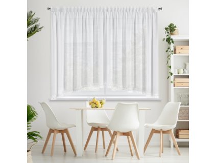 366293 hotova zaclona loreta 2 s ozdobnymi snurkami biela 400 160cm