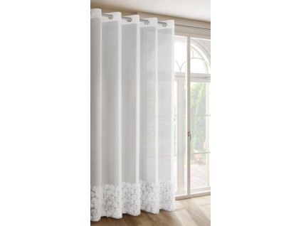 364970 hotova biela zaclona roses 7 na kolieskach 350x250cm